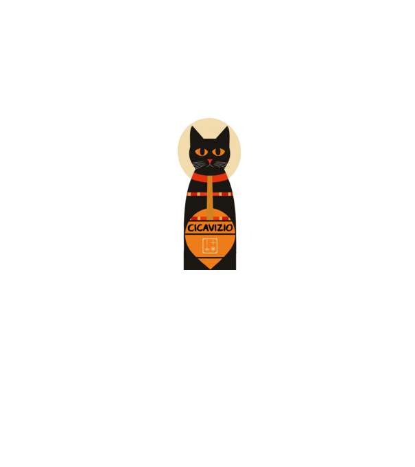 Totem Cica minta farmerkék pólón
