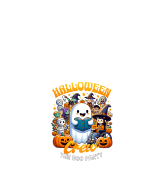 Halloween Crew  minta fekete pólón