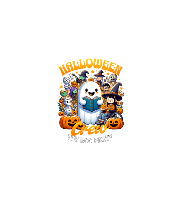 Halloween Crew minta szürke pólón