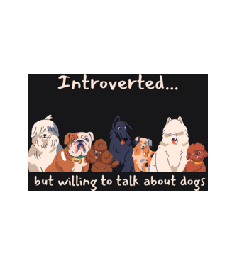 Introverted with dogs minta fehér pólón
