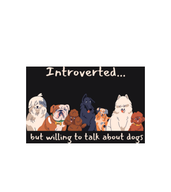 Introverted with dogs minta fehér pólón