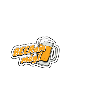 BEER-om még! minta világoskék pólón