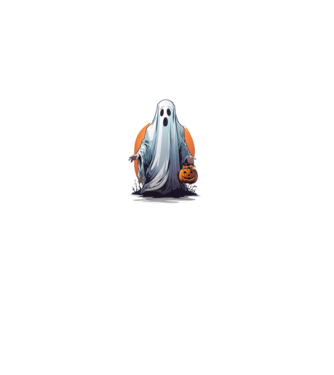 halloween szellem minta fekete pólón