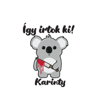 Így irtok ki - koala minta minta fehér pólón