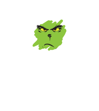Mérges Grincs minta zöld pólón