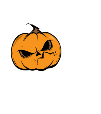 halloween tök, halloween minta minta fehér pólón