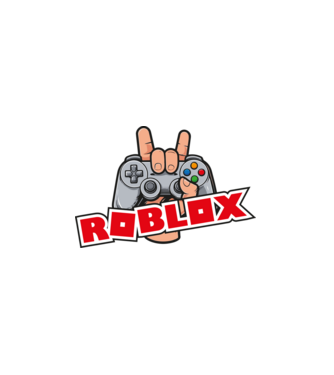 roblox és kontroller minta fekete pólón