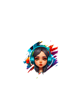 Gamer lány minta fekete pólón