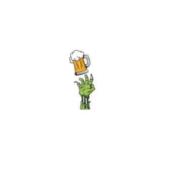 zombeer - zombi sör minta fekete pólón