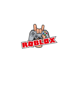 roblox és kontroller minta fekete pólón