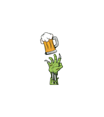 zombeer - zombi sör minta fekete pólón