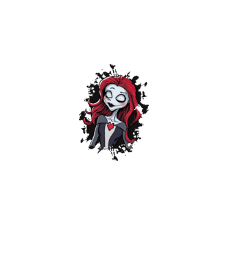 nightmare style girl minta szürke pólón