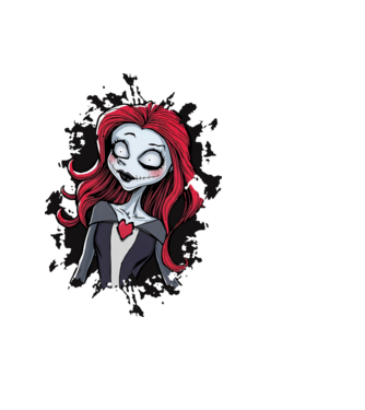 nightmare style girl minta világoskék pólón