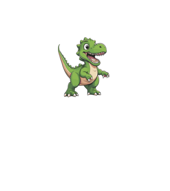 Dino, dinoszaurusz minta türkiz pólón