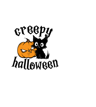 Rémisztő halloween minta fekete pólón