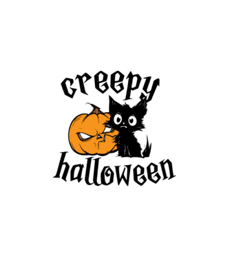 Rémisztő halloween minta fehér pólón