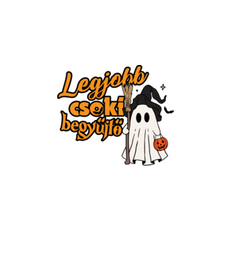 Legjobb csokigyűjtő halloween pólóminta minta fekete pólón