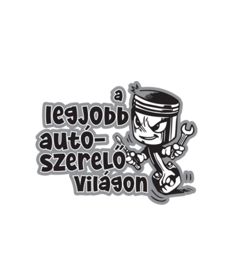 Legjobb autószerelő minta fehér pólón