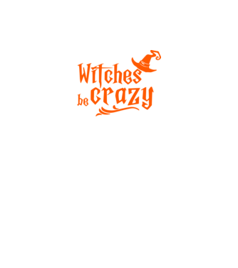 Witches be crazy - halloween minta fekete/piros pólón
