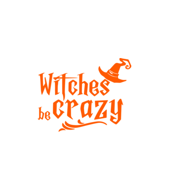 Witches be crazy - halloween minta fehér pólón