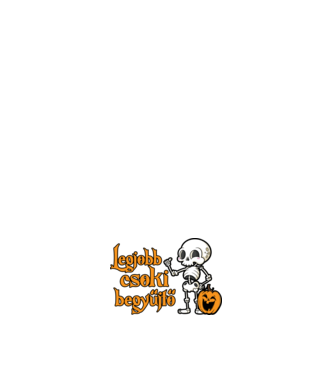 Legjobb csoki begyűjtő halloween pólóminta minta fehér pólón