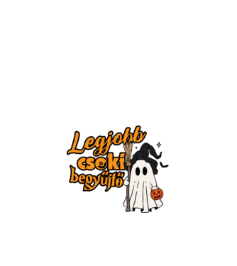 Legjobb csokigyűjtő halloween pólóminta minta fehér pólón