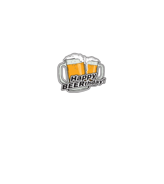 Happy Beerthday - Boldog születés napot! minta királykék pólón