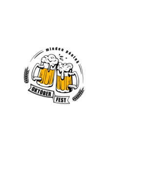 Október fest sörörs póló minta fehér pólón