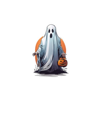 halloween szellem minta türkiz pólón