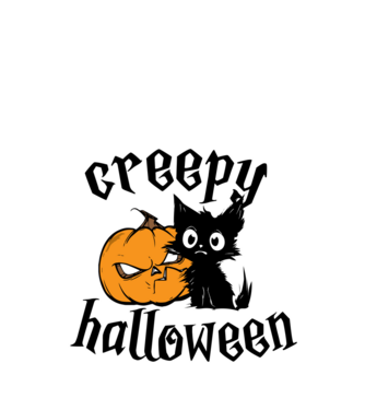 Rémisztő halloween minta fekete pólón