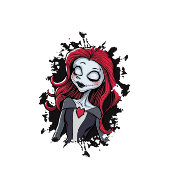 nightmare style girl minta fehér pólón