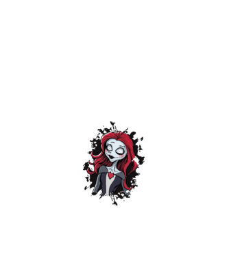 nightmare style girl minta fehér pólón
