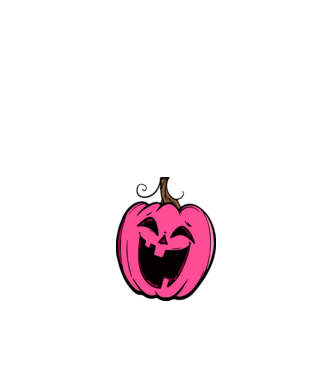 halloween pink tök, halloween minta minta fehér pólón