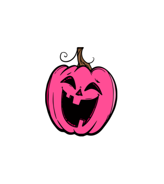 halloween pink tök, halloween minta minta fehér pólón