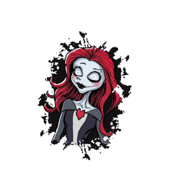 nightmare style girl minta fehér pólón