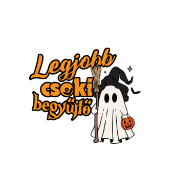 Legjobb csokigyűjtő halloween pólóminta minta fehér pólón