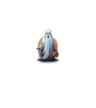 halloween szellem minta fekete pólón