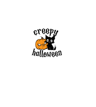 Rémisztő halloween minta fekete pólón