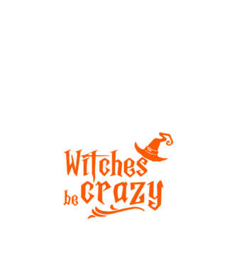 Witches be crazy - halloween minta fekete pólón