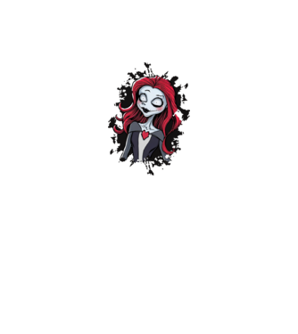 nightmare style girl minta szürke pólón