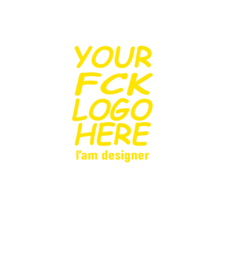 Your logo here minta fekete pólón