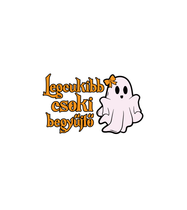 Legcukibb csoki begyűjtő halloween pólóminta minta fehér pólón