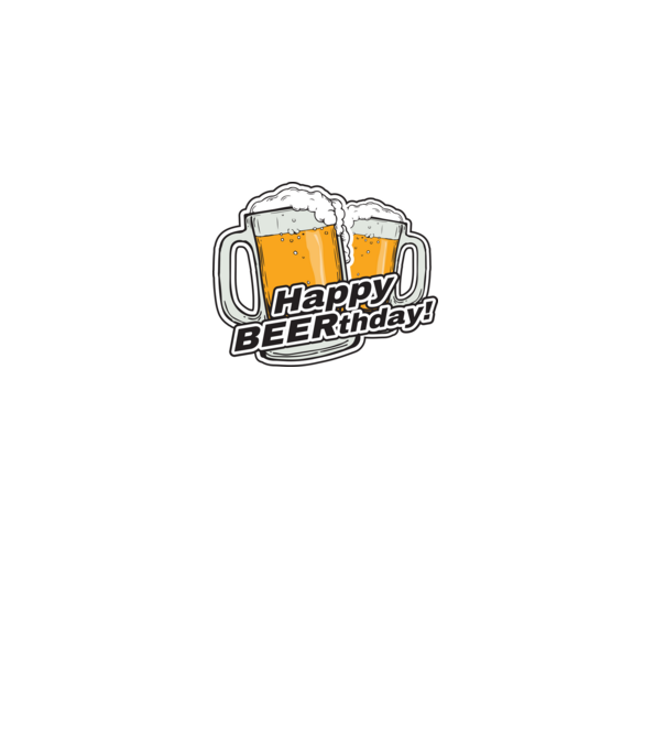 Happy Beerthday - Boldog születés napot! minta homokszín pólón