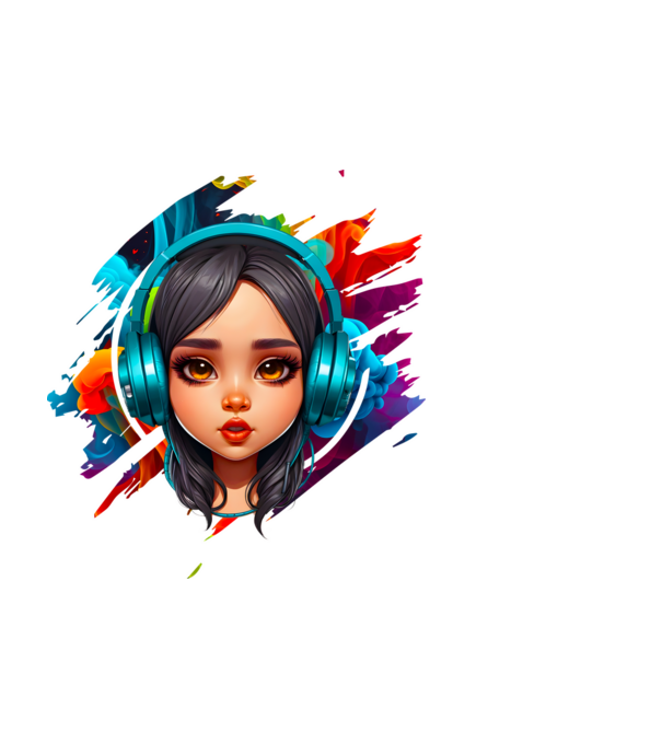 Gamer lány minta fekete pólón