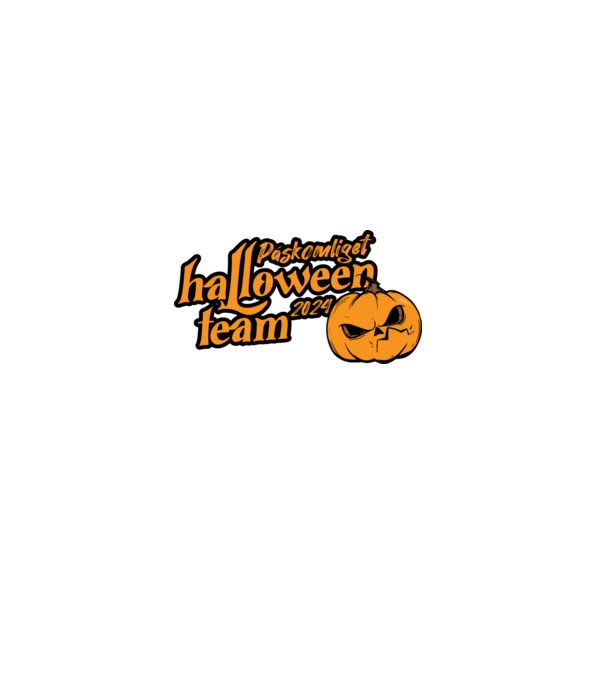Páskomliget halloween team 002 minta szürke pólón