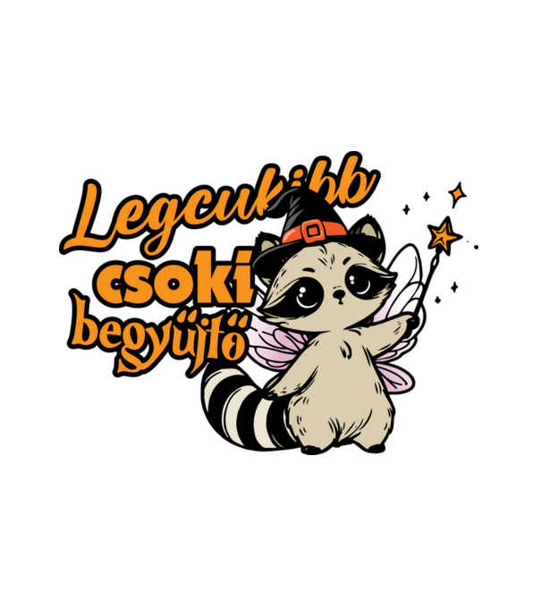 Legcukibb csokigyűjtő halloween pólóminta minta fehér pólón
