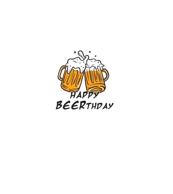 Happy Beerthday - Boldog születés napot! minta szürke pólón