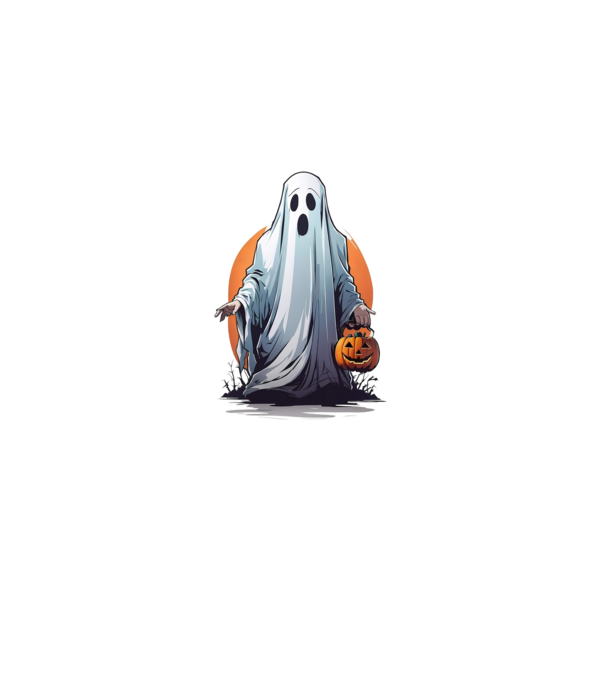 halloween szellem minta fekete pólón