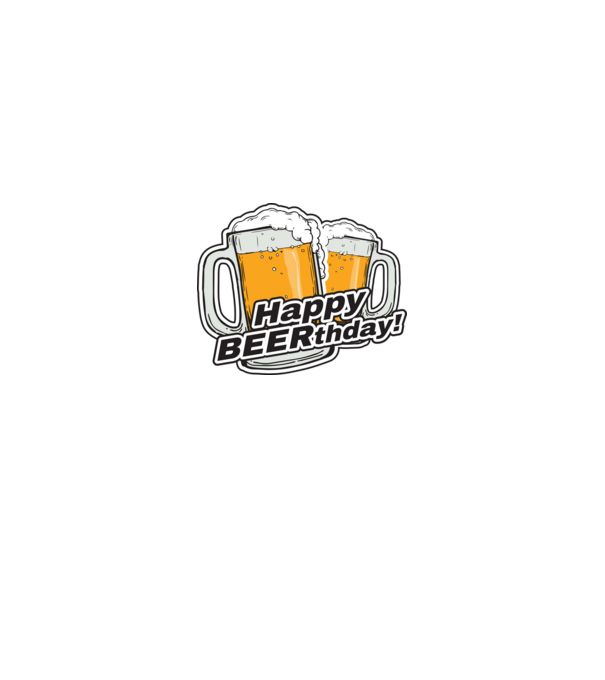Happy Beerthday - Boldog születés napot! minta királykék pólón