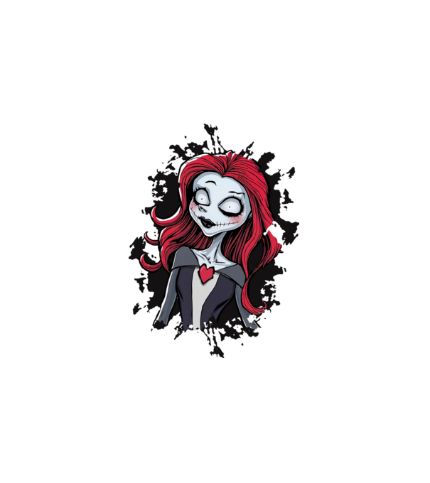 nightmare style girl minta fehér pólón